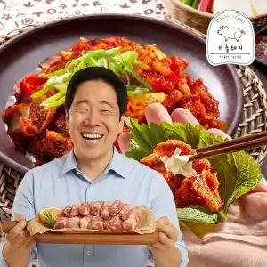 하늘돼지 국내산 매콤양념 오돌뼈 300gX3팩 불맛가득 간편한조리 야식