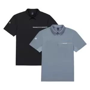 몽벨 남성 프리즈 카라 반팔 티셔츠