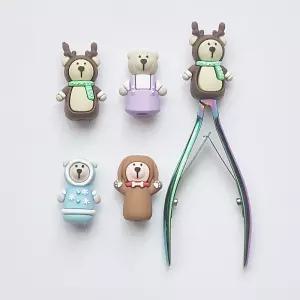 니퍼날보호 곰돌이 실리콘캡 니퍼캡 니퍼날커버뚜껑