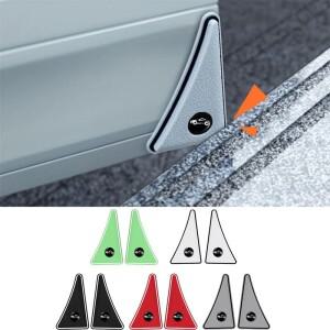 2Pcs 전면 도어 코너 커버 범퍼 가드-차량용 고무 삼각형 데칼, 금속 표면 호환, 긁힘 방지