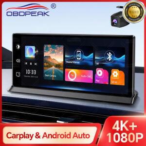 K2 프로 차량용 DVR 4K 카메라 무선 카플레이 안드로이드 자동 Ai 스크린 블랙박스 캠 듀얼 렌즈 비디오 녹