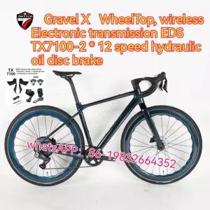 트위터 그래블 X 전자 변속 EDS TX7100- 24S T900 카본 파이버 로드 자전거 유압 디스크 브레이크 바이크