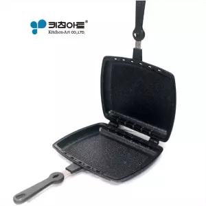 키친아트 직화 구이 양면팬 중형화 화팬 프라이 생선 고기 양면 후라이