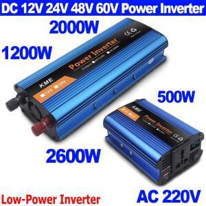 전원 공급 인버터 12V 24V 36V 48V 60V DC AC 220V - 12볼트 차량용 스위치 파워 뱅크 컨버터 500W 1200W