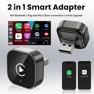 2026 애플용 무선 CarPlay 어댑터, 유선 변환, USB-C/타입-C 디자인, 플러그 앤 플레이, 카플레이 D