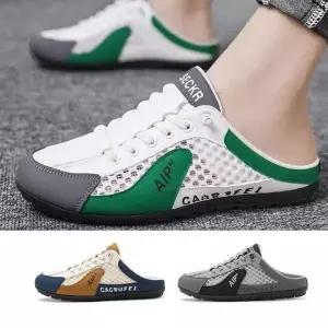 남성 에어메쉬 하프 스니커즈 슬리퍼 하프 운동화 실내화 거실화