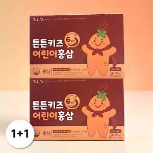 [1+1] 정원장 튼튼키즈 어린이 홍삼 망고맛 30포 2박스