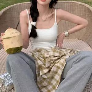 브라탑 끈나시 캡내장 이너웨어 나시티