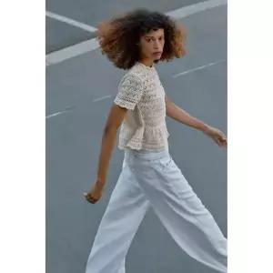 자라 ZARA 포인텔 반소매 니트 재킷 - 크림1233279