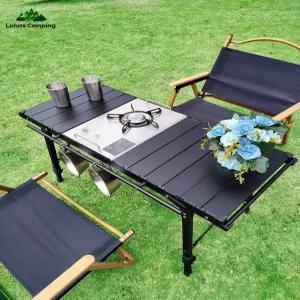 Lohascamping 접이식 IGT 테이블 경량 배낭 롤 다기능 조절 가능 다리 책상 풀세트 데스크탑 버너 바베큐