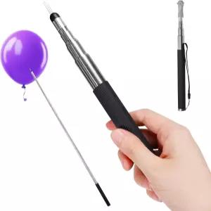 Auihiay 풍선 팝퍼 도구 1PC 리트랙터블 3핀 휴대용 스트라이커 빠른 청소를 위한 실용적인 파티 후 적합