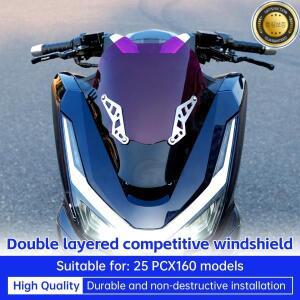 혼다 PCX125 2025 개조형 이중 레이어 윈드스크린 스포츠 액세서리