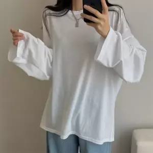 [다잇템] 여자 무채색 아방핏 큰사이즈 박스 레이어드티 티셔츠