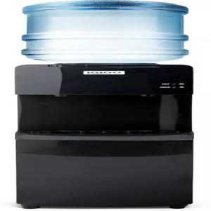 탈착식 드립 트레이와 에너지 절약 기능이 있는 이 탑 로딩 워터 쿨러 - 온수 냉온 설정이 타워 정수기