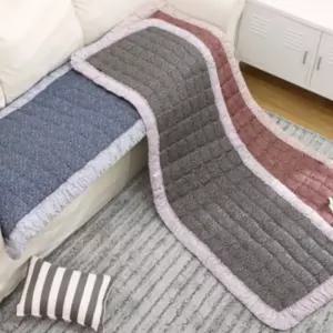 돈스텔 MN광목 쇼파방석 65X240 블루 꾸미기 카바 천연소재