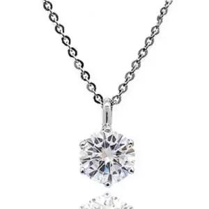 1캐럿 모이사나이트 다이아몬드 다이아 목걸이 프로포즈 베이직 팬던트 5푼체인