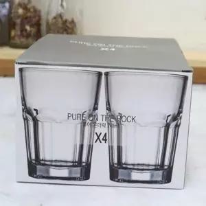 4p 유리 물컵 디저트 언더락 가정용 다용도 맥주 위스키 주방유리컵