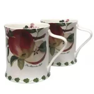 도자기 사과 머그컵 세트 물컵 커피잔 생활용품 2p