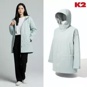 [백화점출고] K2 바람막이 여성 맥 자켓 미스티 민트 간절기 방수 투습 후드 힙기장 점퍼