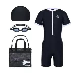 [레노마수영복](하남점)*지퍼백 폴리백 증정*남아 유니타드 3부 반신 생존수영 키트 블랙 RN-BS2F892-BK