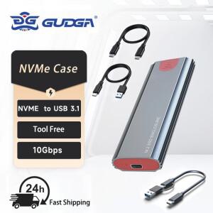 M2 SSD 케이스 - USB 3.1 Gen NVME PCIE 키BM 키용 10Gbps 인클로저 하드 디스크 박스 어댑터 리더기