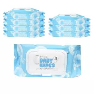 물티슈 두꺼운 엠보싱 72매 8팩 캡형