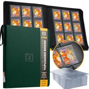 X 탑로더 바인더 252 보유 20 9 포켓 TCG 스포츠용 링리스 양면 보관함