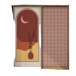 목각 구슬 비즈발 빈티지 현관 문발 인테리어 집발 소품 장식