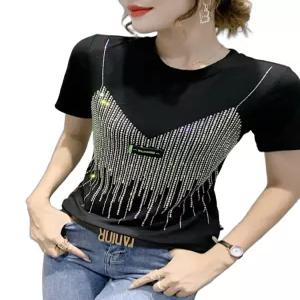 줌바 라인댄스복 슬림핏 반팔 티셔츠 방송댄스 상의