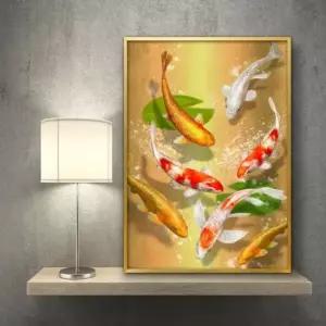 잉어 그림 액자 A3 CARP6 풍수그림 돈들어오는 풍수그림