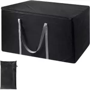 우란신 야외 쿠션 보관 가방 방수 지퍼와 손잡이가 달린 초대형 파티오 베개 담요 177갤런 헤비 듀티 대형