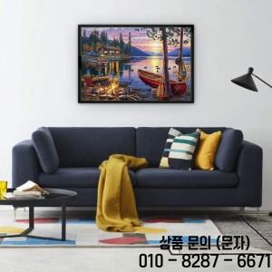 성인을 위한 1000 조각 직소 퍼즐 청소년 호수 옆의 아름다운 일몰 스트레스 가족 게임