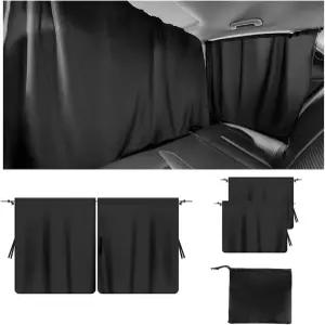 노크미디 3PCS 자동차 창문 차양 키트 자기광 차단 자외선 개인정보 보호 칸막이 커튼 및 측면 커버 더블
