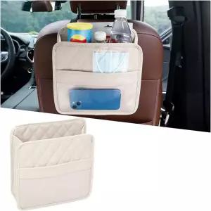 카시트 백 오거나이저 가죽 다목적 자동차 걸이 보관 가방 포켓 차량 내부 백시트 쓰레기 봉투 캔 액세서리