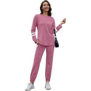 여성용 루브조프 세트 여행 트레이닝복 가을 라운지웨어 의류 20 2피스 라운지 의상 매칭