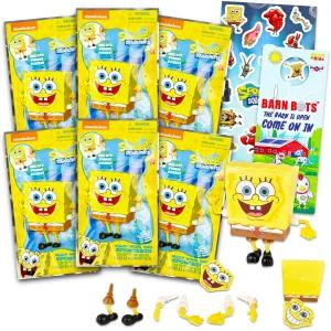 스폰지밥 네모바지 파티 페이버릿 세트 나만의 피규어 스티커 등 6개의 블라인드 백 키트 번들 니켈로디언