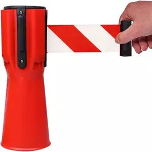 6.6/9.8/16/32피트 도로 안전 교통 개폐 벨트 및 보행자 구역 차단을 위한 확장 가능한 콘 토퍼