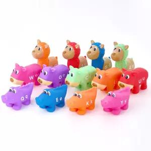 어린이집 유치원 영어학습 알파벳매칭 말랑 동물블럭 언어 완구 두뇌자극