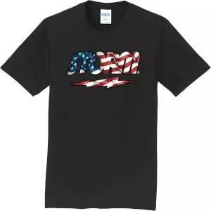 로고 인퓨전 블랙 티셔츠 100 면 스톰 볼링 아메리칸 플래그 디자인 00AY