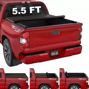 트랙 시스템이 장착된 5.5피트66.7인치 침대를 갖춘 20072021 토요타 툰드라용 키키토 비닐 소프트 롤업