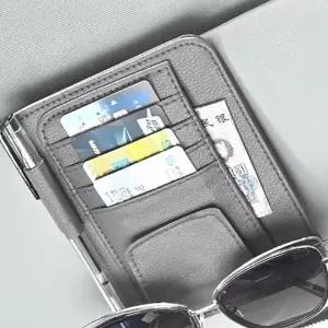 ( )자동차 썬바이저 카드포켓 차량용 주유카드 통행권 포켓(그레이)