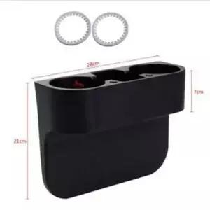 (색상 블랙)차량용 멀티 컵홀더 핸드폰 거치대 3구 틈새 정리함 수납 동전 수납함 슬림컵 자동차