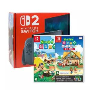 닌텐도 스위치 2 +동물의 숲 + 해피 홈 파라다이스 세트 한글판 / WJ