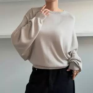 |CSTA428|여성 루즈핏 가오리 세미 시스루 박시 긴팔 니트 스웨터 봄 시즌