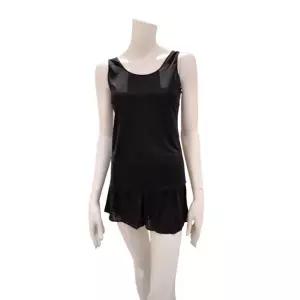 [트라이엄프](대전신세계)[두가지색상]스킨 블랙 실크터치 기본 런닝형 상의 속바지 캐미솔세트(TCWFSR1...