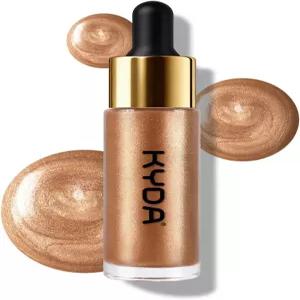 KYDA 리퀴드 형광펜 드롭 얼굴과 몸을 위한 래디언트 글로우 브론저 스킨케어 포뮬러를 사용한 브론징