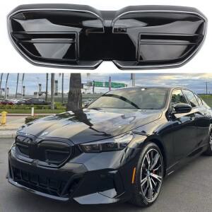 블랙 스티커 커버 프론트 키드니 그릴 BMW 호환 5 시리즈 G60 530i i5 G90 M5 2024 2025용