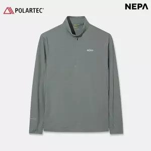 [네파] 남성 폴라텍 파워 드라이 롱슬리브 집업 티셔츠 (7M15402-B42)