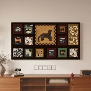 TV 먼지 덮개 빈티지 스타일 방수 방진 실내 보호 커버 강화 내후성 디자인