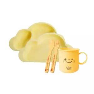 마더스콘 유아식기 실리콘 흡착 식판 수저 컵 세트